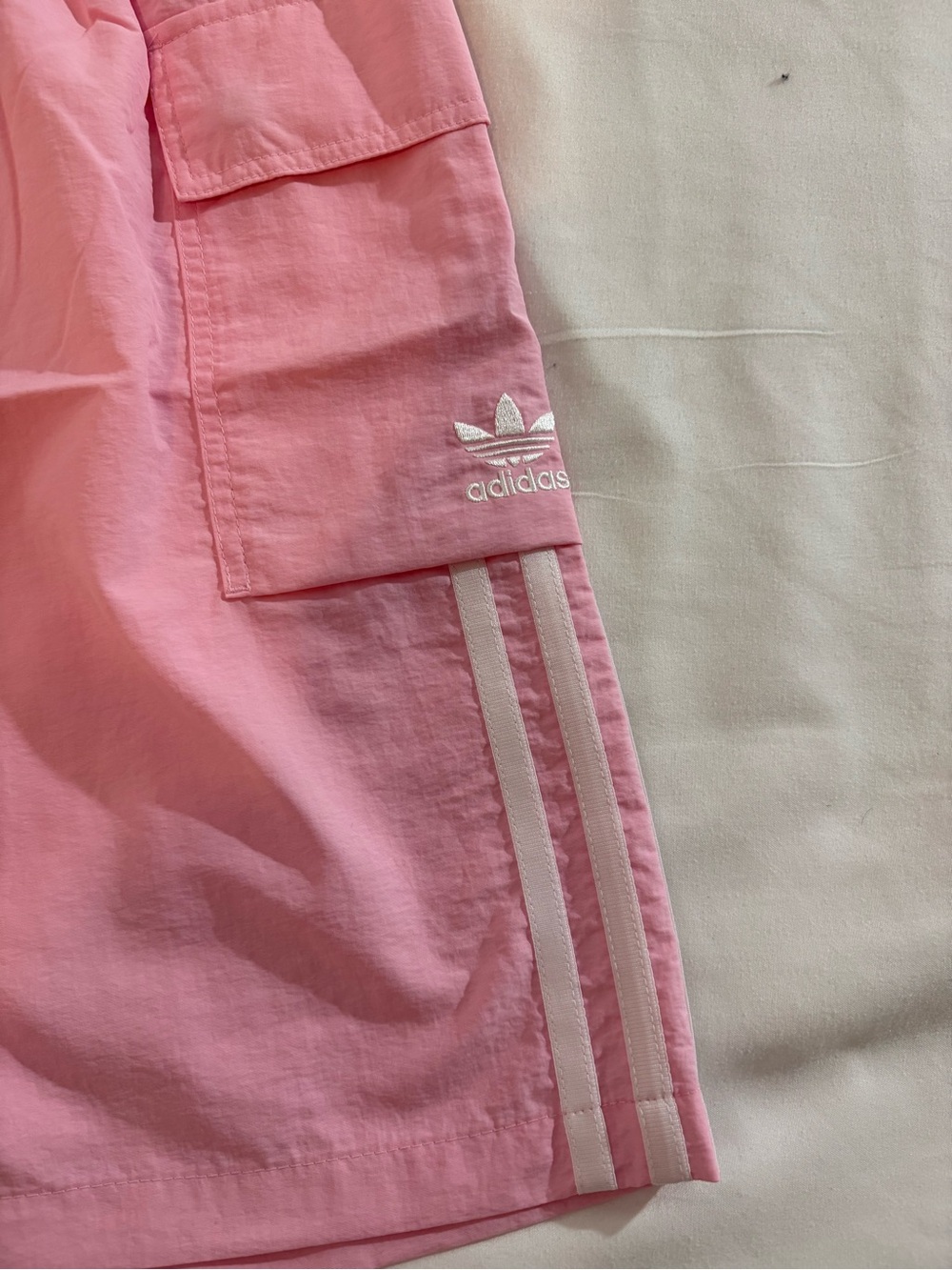 adidas Kids Pink Cargo Shorts - Picture 3 of 7